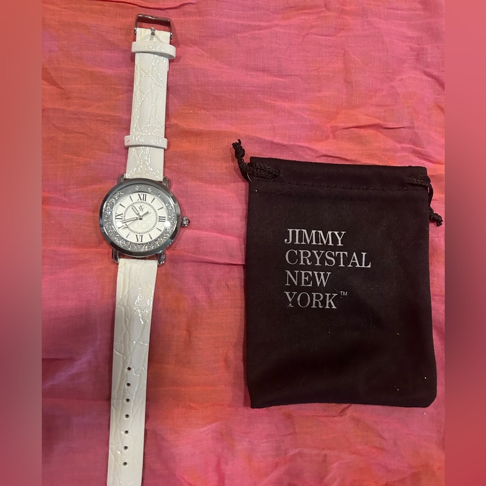 NEW Jimmy Crystal white watch with moving crystals!